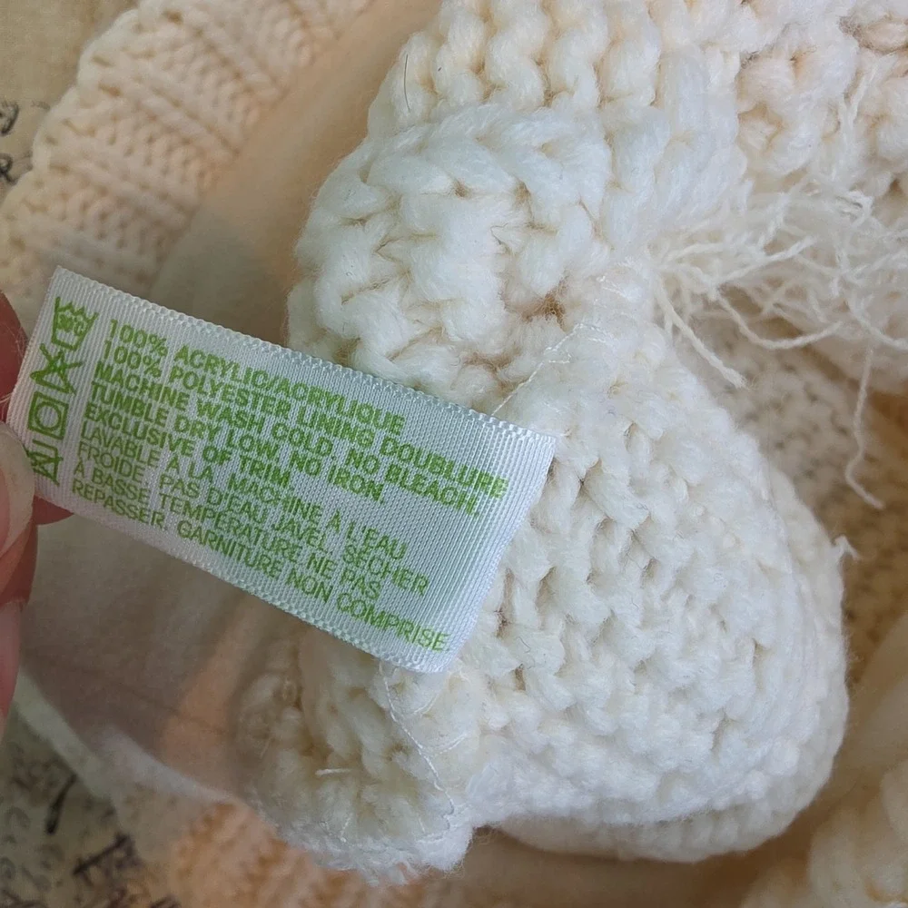 Bula Cable Knit Beanie Hat with Rim Women's One Size, White, Lined